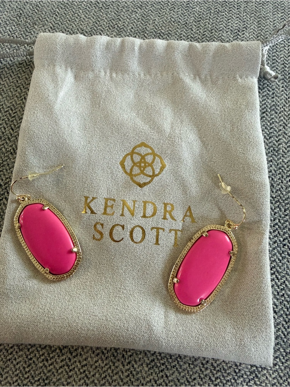 Kendra Scott Pink Gold Elle-Style Drop Earrings